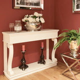 Konsole weiß Holz, Wandtisch weiß, Konsole Landhaus weiß, Breite 140 cm