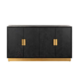 Sideboard Eiche furniert,  Anrichte schwarz,  Breite 160 cm