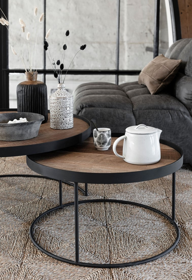 couchtisch rund naturholz braun, kaffeetisch rund holz, runder