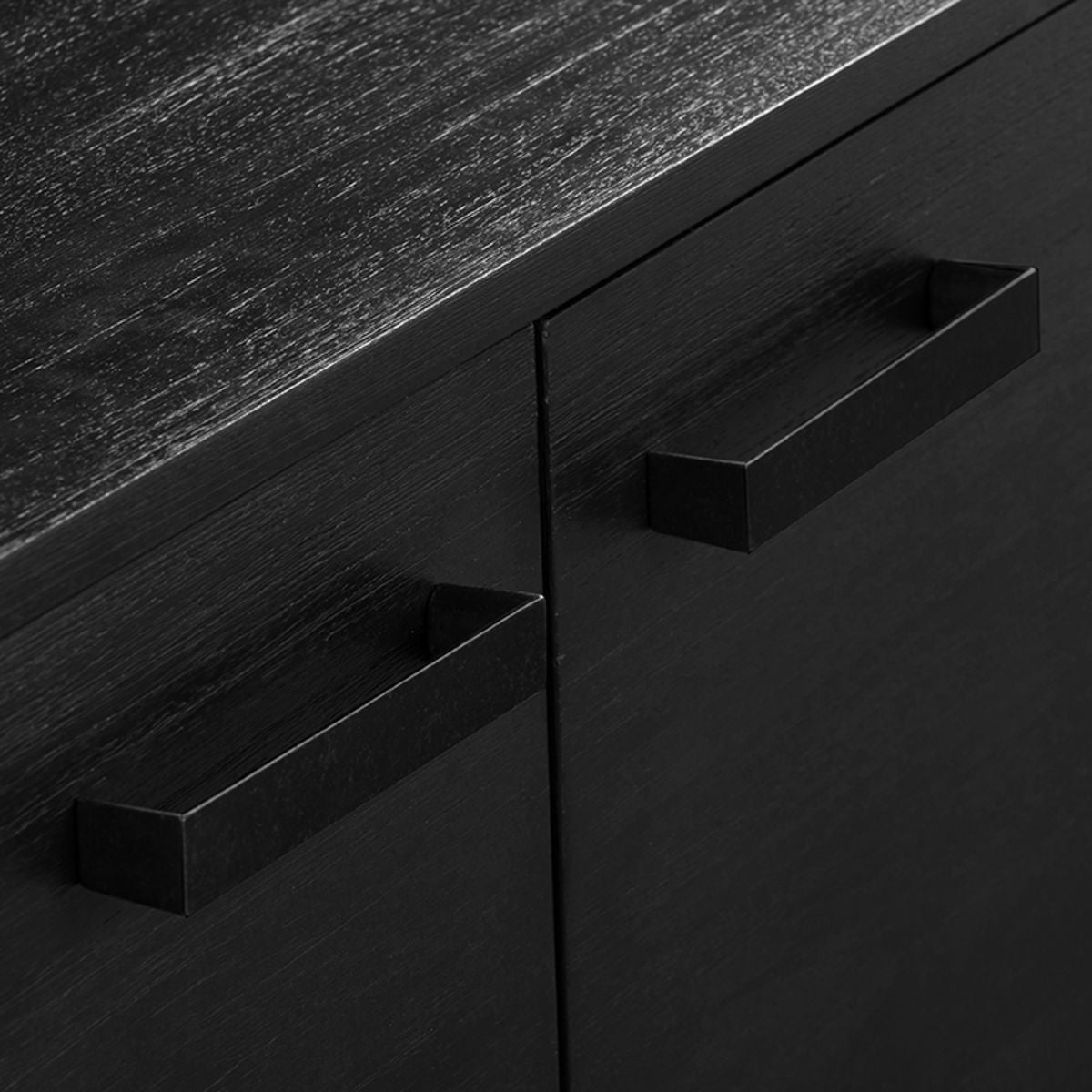 Sideboard schwarz, Anrichte schwarz, Kommode schwarz, Breite 170 cm