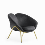 Sessel anthrazit-Gold modern