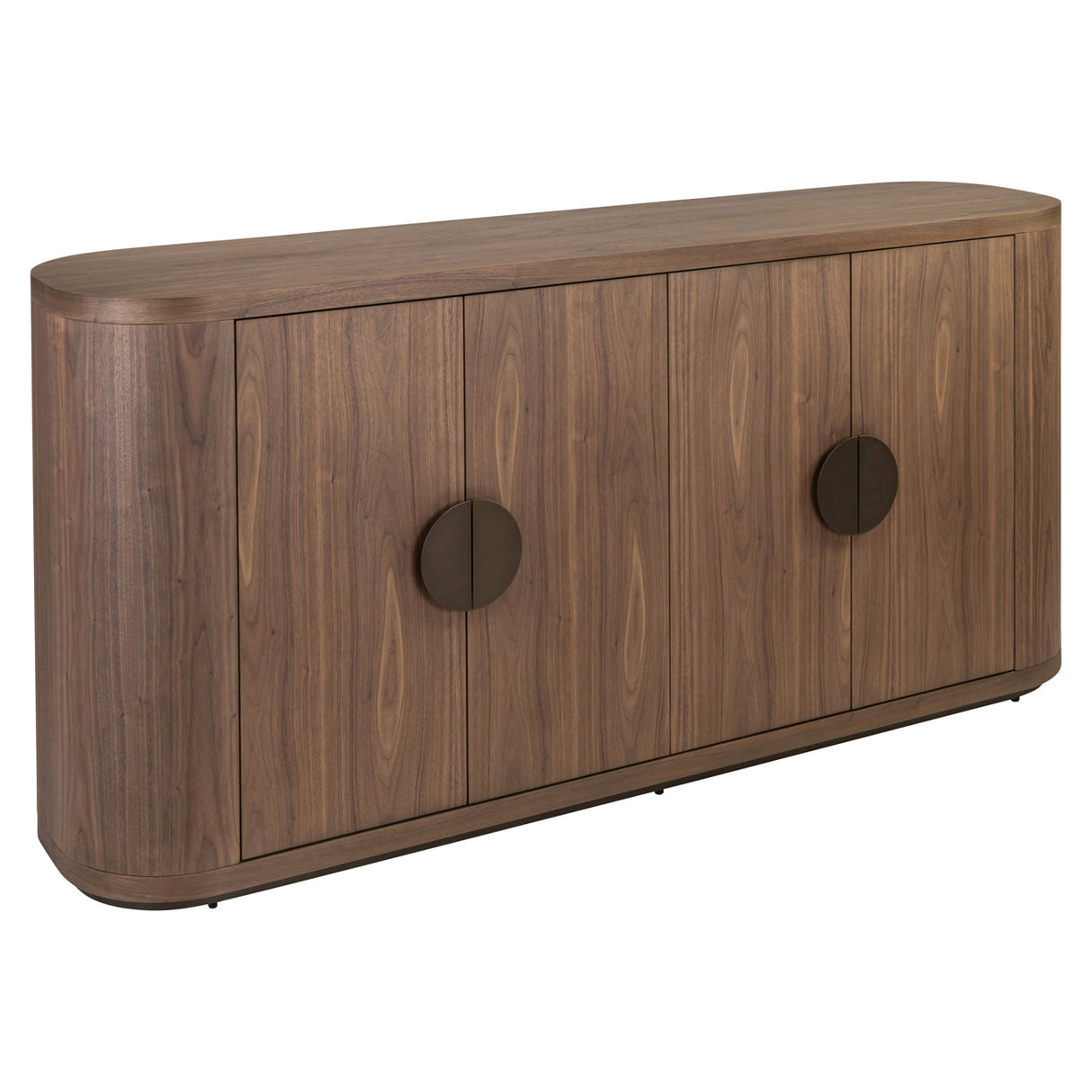 Sideboard braun Walnuss furniert, Anrichte braun, Breite 180 cm