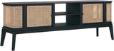 TV Schrank schwarz Naturholz, Fernseheschrank Holz Naturholz,  Breite 170 cm