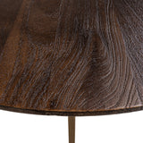 Bartisch oval Bronze-braun, Stehtisch oval Holz braun, Höhe 105 cm