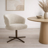 Stuhl drehbar Farbe beige, Esszimmerstuhl drehbar, Breite 69 cm