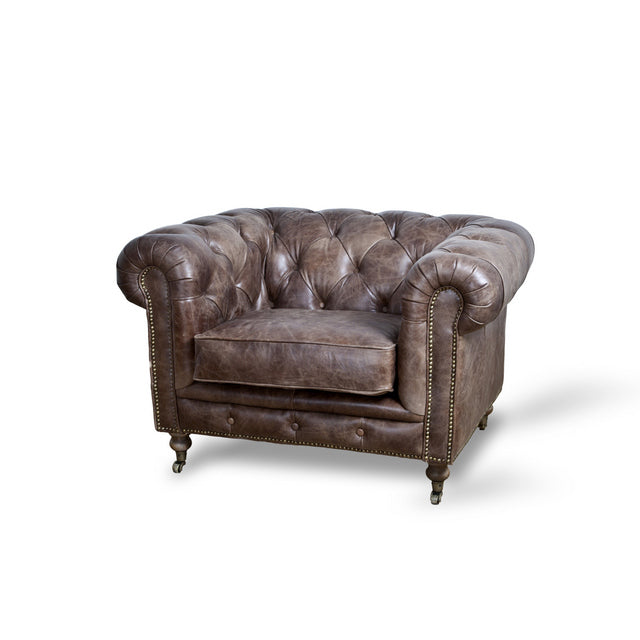 Sessel Chesterfield braun, Chesterfield Sessel Leder braun