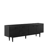 Sideboard schwarz, Anrichte schwarz, Kommode schwarz, Breite 220 cm