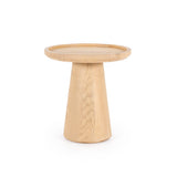2er Set Couchtische Eiche furniert,&nbsp; runder Couchtisch Farbe Natur-Eiche, Durchmesser 46-66 cm
