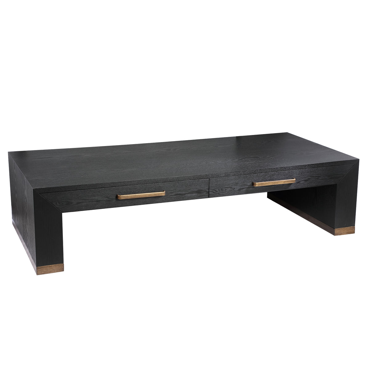 Nachttisch schwarz-Bronze, Beistelltisch mit Schublade, Höhe 50 cm