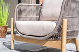 Gartenlounge taupe-grau, Gartenmöbel Set 5 teilig, Gartensofa mit Gartensessel