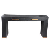 Konsole schwarz-Bronze, Wandtisch mit Schublade, Breite 165 cm