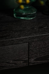 Konsole schwarz-Bronze, Wandtisch mit Schublade, Breite 165 cm