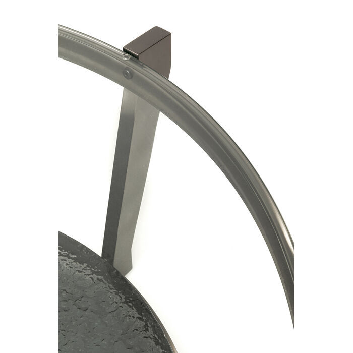 Couchtisch rund Graphit-grau, Glastisch rund, Durchmesser 90 cm