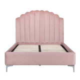 Bett gepolstert, Schlafbett rosa, Bett rosa, Breite 120 cm