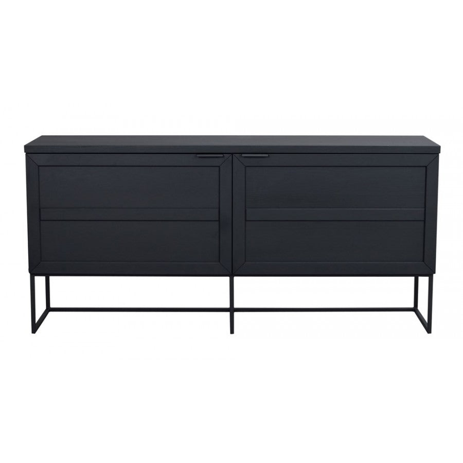 Sideboard schwarz, Anrichte schwarz Eiche, Breite 160 cm