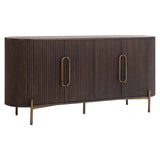 Sideboard braun, Anrichte braun Holz-Metall, Sideboard Bronze-braun, Breite 180 cm