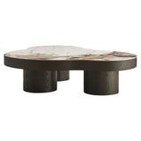 Couchtisch halbrund Keramik-braun, Couchtisch Keramik braun, Länge 140 cm
