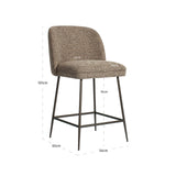 Barstuhl braun, Barstuhl Metall-Stuhlbeine, Sitzhöhe 70 cm
