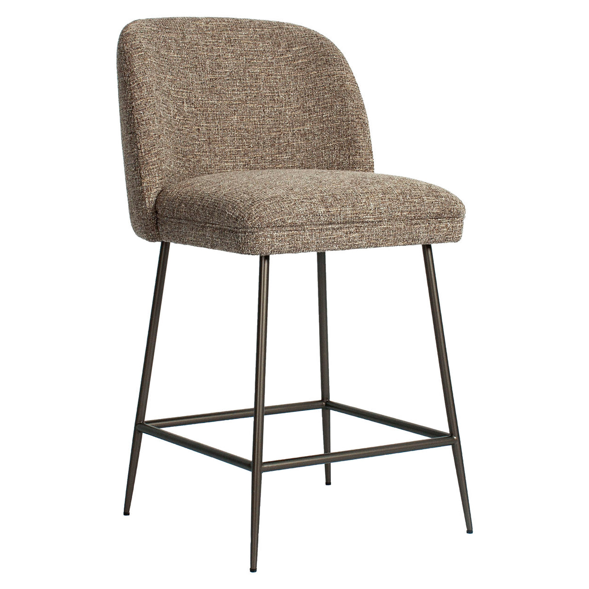 Barstuhl braun, Barstuhl Metall-Stuhlbeine, Sitzhöhe 70 cm