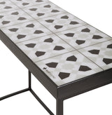 Konsole Mosaik anthrazit, Wandtisch Industriedeisgn Metall, Breite 120 cm