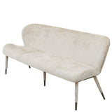 Sitzbank beige, Sitzbank Textil beige, Länge 200 cm