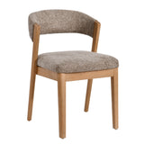 Stuhl taupe, Stuhl Holz-Gestell Naturholz