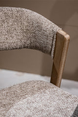 Stuhl taupe, Stuhl Holz-Gestell Naturholz