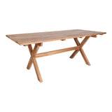 Gartentisch Teak-Holz, Gartenesstisch Naturholz-braun, Länge 200 cm