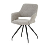 Stuhl drehbar Farbe taupe, Esszimmerstuhl taupe drehbar, Breite 61 cm