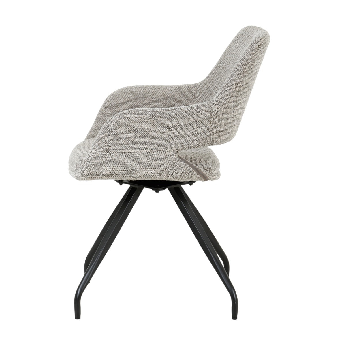 Stuhl drehbar Farbe taupe, Esszimmerstuhl taupe drehbar, Breite 61 cm