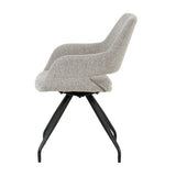 Stuhl drehbar Farbe taupe, Esszimmerstuhl taupe drehbar, Breite 61 cm