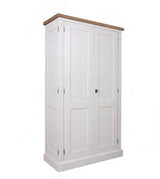 Homeoffice-Schrank weiß Landhaus, Computerschrank weiß Landhaus, Breite 100 cm
