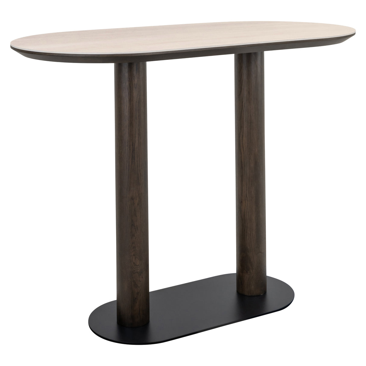 Bartisch Keramik beige-braun, Bartisch braun, Bartisch Metall Gestell, Breite 140 cm