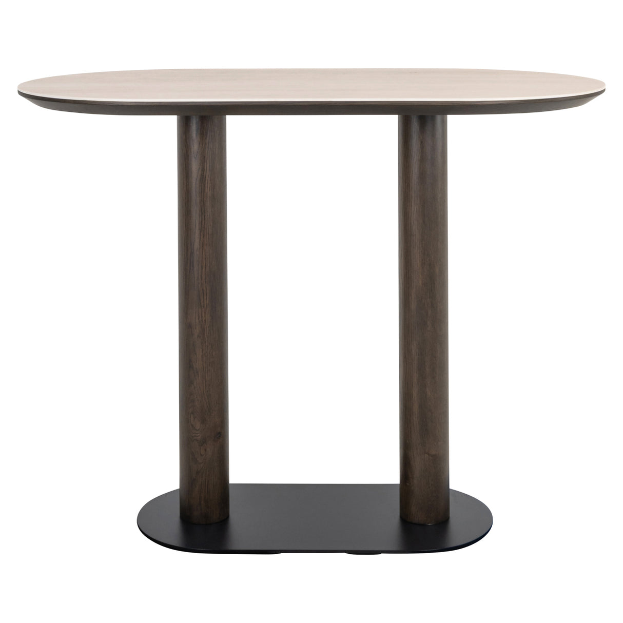 Bartisch Keramik beige-braun, Bartisch braun, Bartisch Metall Gestell, Breite 140 cm