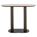Bartisch Keramik beige-braun, Bartisch braun, Bartisch Metall Gestell, Breite 140 cm