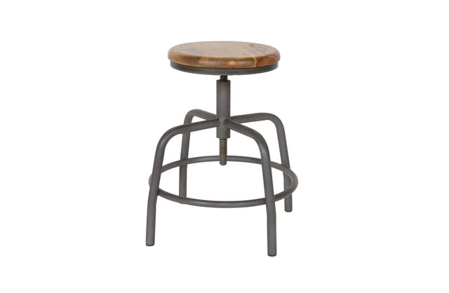 Hocker grau verstellbar, Barhocker Industriedesign grau, Sitzhöhe 41-62 cm