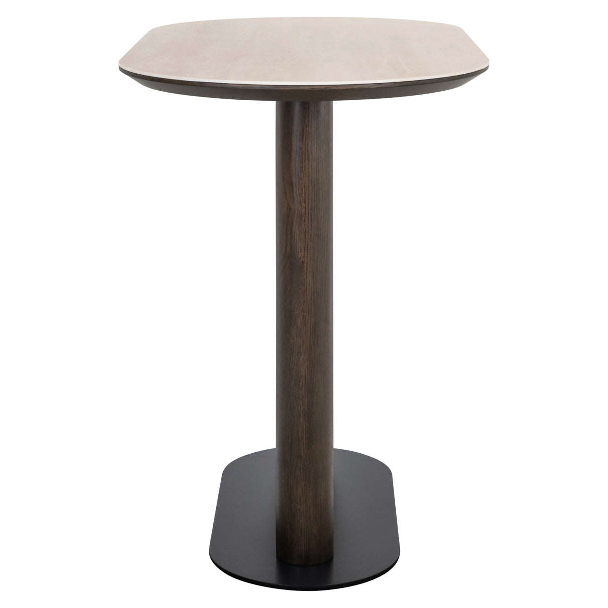 Bartisch Keramik beige-braun, Bartisch braun, Bartisch Metall Gestell, Breite 140 cm