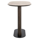 Bartisch Keramik beige-braun, Bartisch braun, Bartisch Metall Gestell, Breite 140 cm
