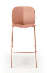 Barstuhl Farbe taupe-rosa Design Barstuhl Metall-Gestell, Sitzhöhe 65 cm