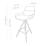 Barstuhl drehbar cocnac , Barstuhl Sitzhöhe 75 cm