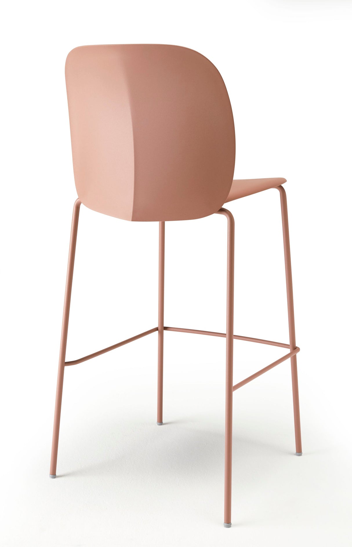 Barstuhl Farbe taupe-rosa Design Barstuhl Metall-Gestell, Sitzhöhe 65 cm