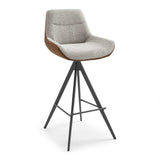 Barstuhl drehbar braun , Barstuhl braun-grau, Sitzhöhe 65 cm