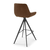 Barstuhl drehbar braun , Barstuhl braun-grau, Sitzhöhe 75 cm