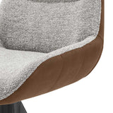 Barstuhl drehbar braun , Barstuhl braun-grau, Sitzhöhe 75 cm