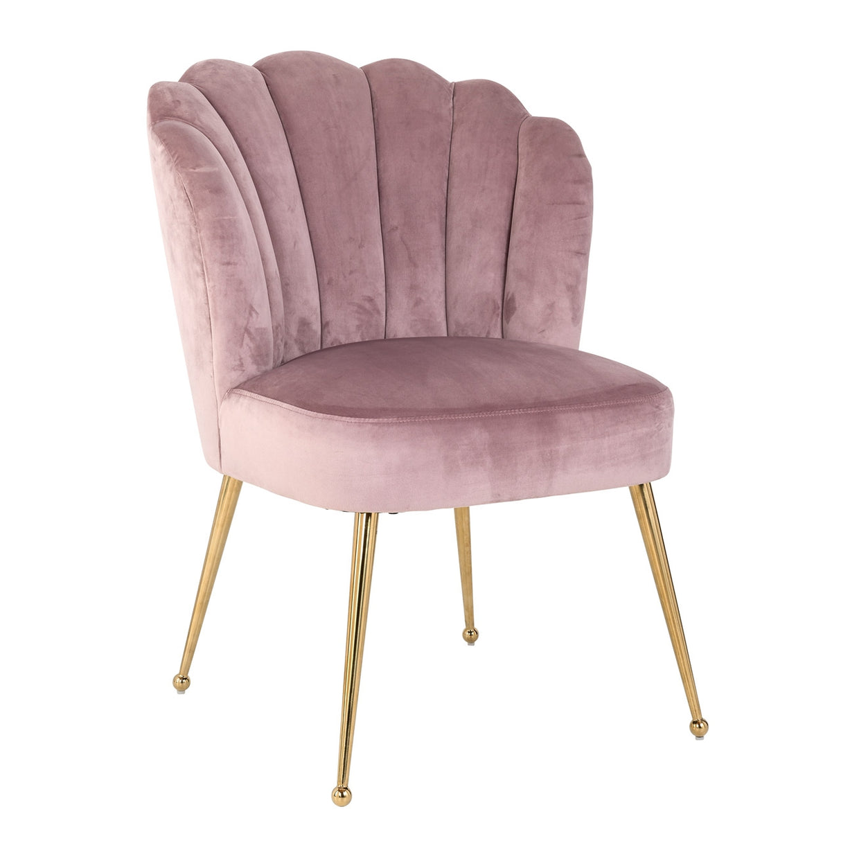 Stuhl rosa gepolstert, Stuhl Gold Velvet Stoff