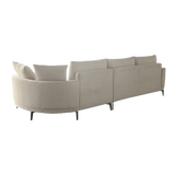Sofa halbrund, 2,5 Sitzer Sofa Farbe Sand, Breite 323 cm