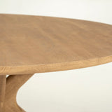 Round brown dining table, round brown solid wood table, round solid wood tabletop, diameter 120 cm
