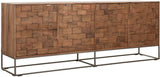 Sideboard Massivholz, Sideboard braun, Breite 210 cm