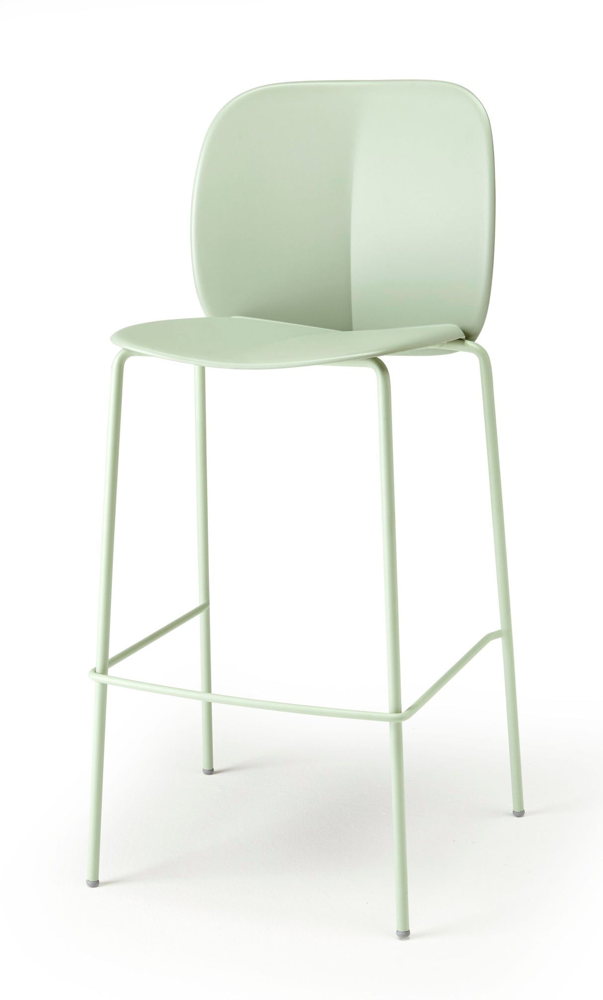 Barstuhl mint, Design Barstuhl mintgrün Metall-Gestell, Sitzhöhe 65 cm