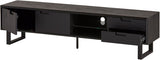 TV Schrank schwarz, Fernsehschrank schwarz, Breite 200 cm